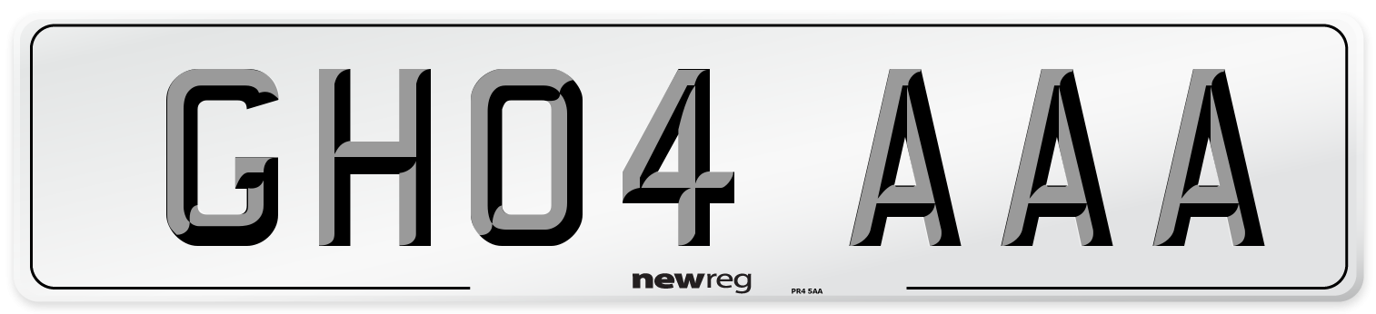 GH04 AAA Number Plate from New Reg